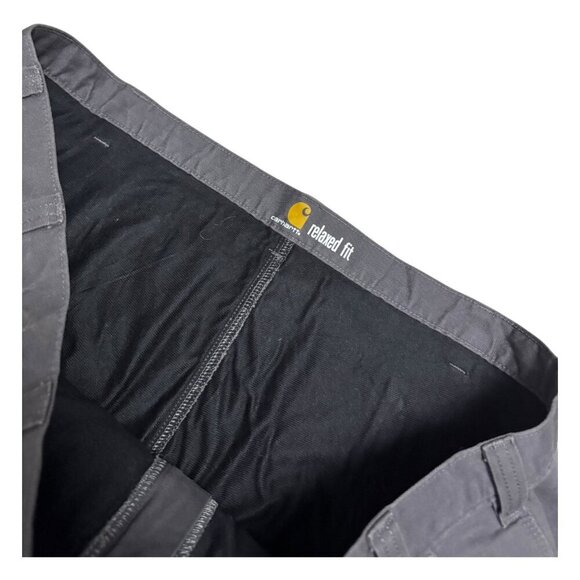 CARHARTT Relaxed Fit Lined Winter Work Casual Grey Pants Mens 48x32 - Picture 7 of 7